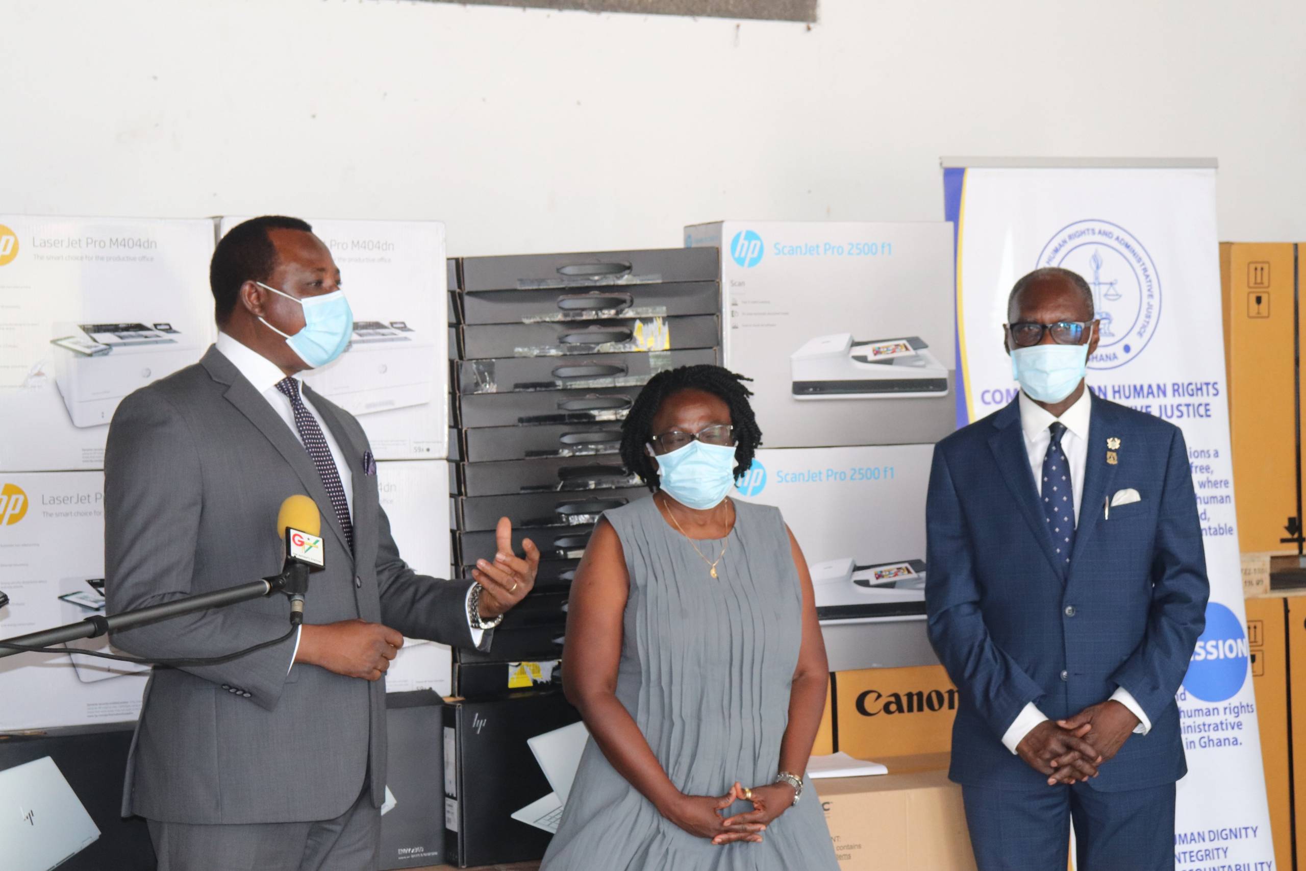 CHRAJ RECEIVES IT EQUIPMENT FROM THE GOVERNMENT